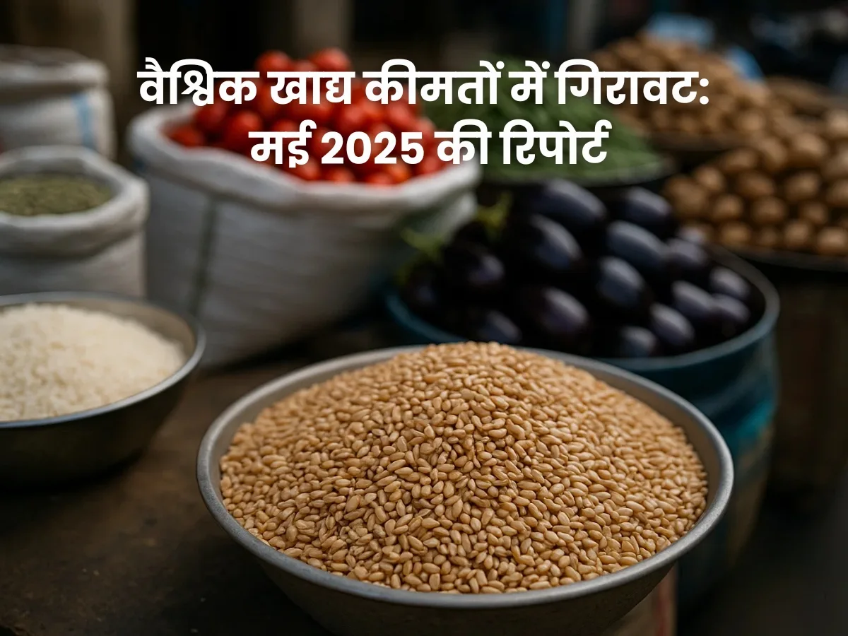 वैश्विक खाद्य कीमतों में गिरावट: मई 2025 की रिपोर्ट