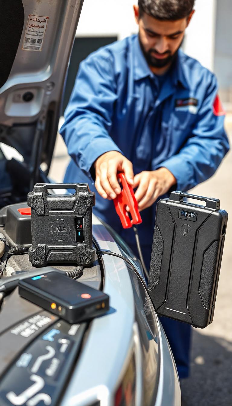Portable jump starters and power banks.